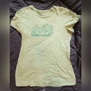 The North Face aqua tshirt with tree